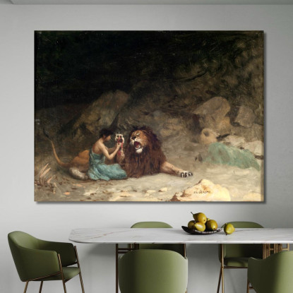 Androcle Jean-Léon Gérôme jlg13 quadro stampato su tela