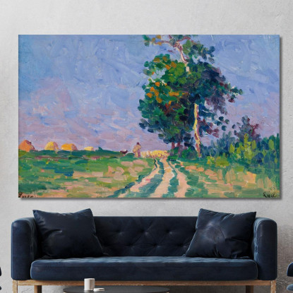 Pastore E Il Suo Gregge Sul Sentiero Nei Dintorni Di Moulineaux Maximilien Luce mlc22 quadro stampato su tela