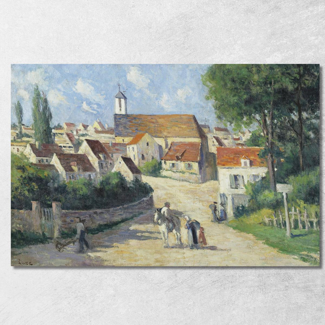 Guernes La Strada Del Villaggio Maximilien Luce mlc23 quadro stampato su tela Guernes La Strada Del Villaggio Maximilien Luce mlc23 quadro stampato su tela