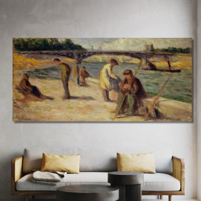 La Riva Del Quai Malaquais Maximilien Luce mlc28 quadro stampato su tela