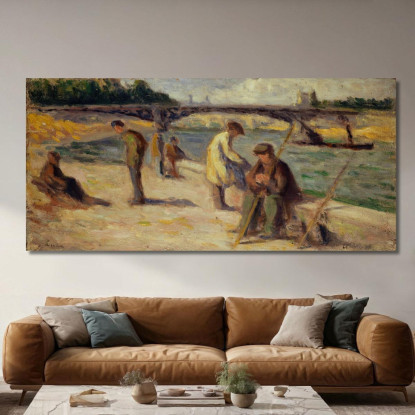 La Riva Del Quai Malaquais Maximilien Luce mlc28 quadro stampato su tela