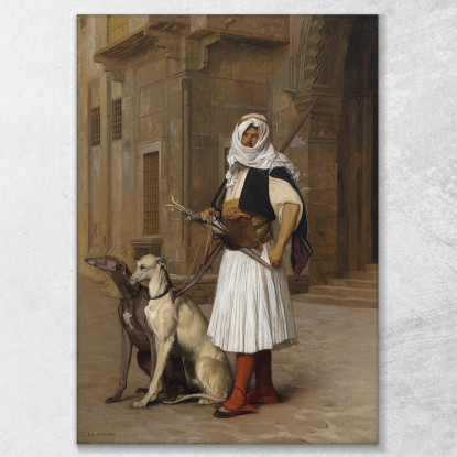 Arnaut E Due Whippet Jean-Léon Gérôme jlg15 quadro stampato su tela