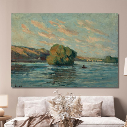 La Senna E L’Isola Di Rolleboise Maximilien Luce mlc33 quadro stampato su tela