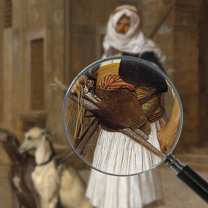 Arnaut E Due Whippet Jean-Léon Gérôme jlg15 quadro stampato su tela