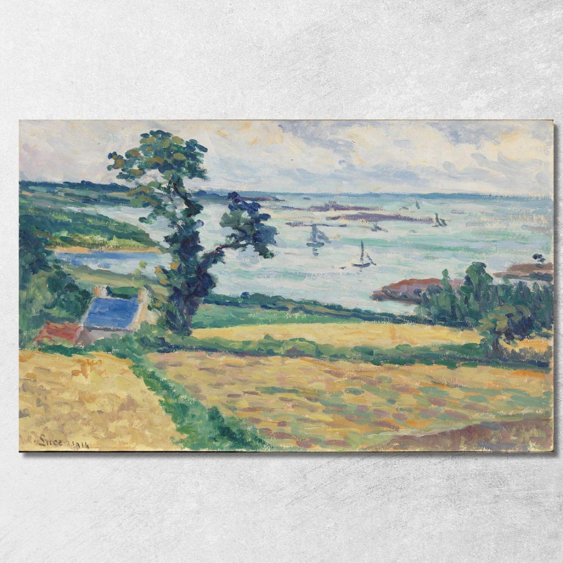 Paesaggio Maximilien Luce mlc37 quadro stampato su tela Paesaggio Maximilien Luce mlc37 quadro stampato su tela