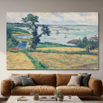 Paesaggio Maximilien Luce mlc37 quadro stampato su tela