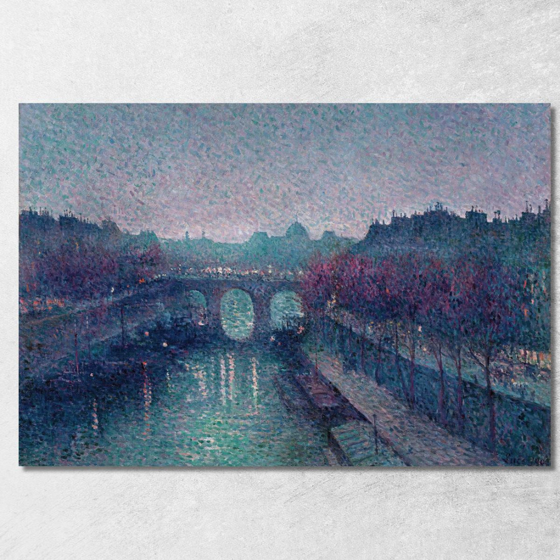 Il Pont-Neuf La Senna Petit Bras Maximilien Luce mlc44 quadro stampato su tela Il Pont-Neuf La Senna Petit Bras Maximilien Luce mlc44 quadro stampato su tela