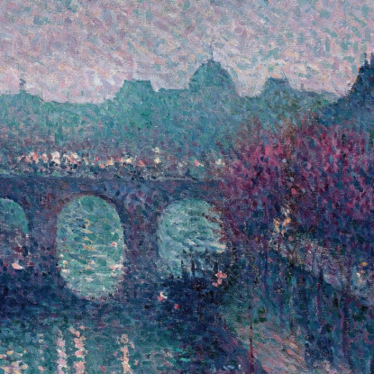 Il Pont-Neuf La Senna Petit Bras Maximilien Luce mlc44 quadro stampato su tela