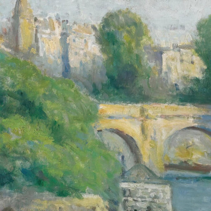 Il Vert Gallant Maximilien Luce mlc54 quadro stampato su tela