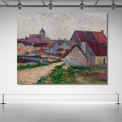 Il Villaggio Di Conche-Sur-Condoires Maximilien Luce mlc55 quadro stampato su tela