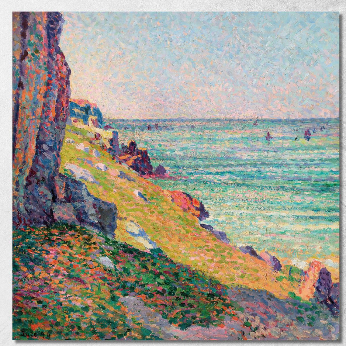 Le Rocce Ad Agay Maximilien Luce mlc61 quadro stampato su tela Le Rocce Ad Agay Maximilien Luce mlc61 quadro stampato su tela