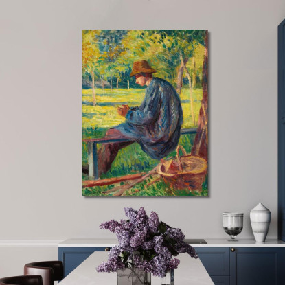 Ludovic Rodo Pissarro Nel Giardino Di Suo Padre A Éragny Maximilien Luce mlc66 quadro stampato su tela