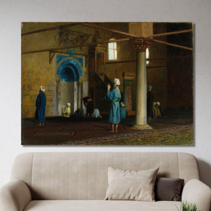 In Preghiera Il Cairo Jean-Léon Gérôme jlg19 quadro stampato su tela