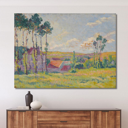 Moulineaux La Tintoria Maximilien Luce mlc70 quadro stampato su tela