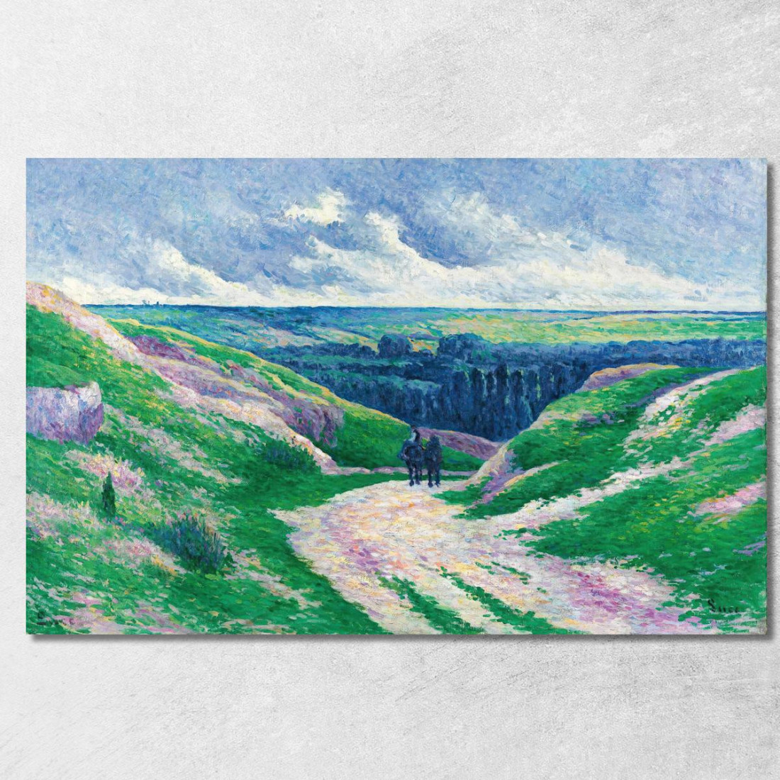 Paesaggio Vicino A Moulineux Sull’Oise Maximilien Luce mlc82 quadro stampato su tela Paesaggio Vicino A Moulineux Sull’Oise Maximilien Luce mlc82 quadro stampato su tela