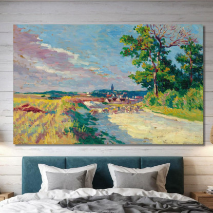 Paesaggio A Méréville Maximilien Luce mlc84 quadro stampato su tela