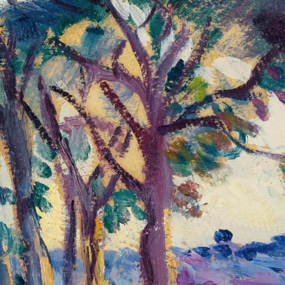 Pini Ai Cannebiers Maximilien Luce mlc88 quadro stampato su tela