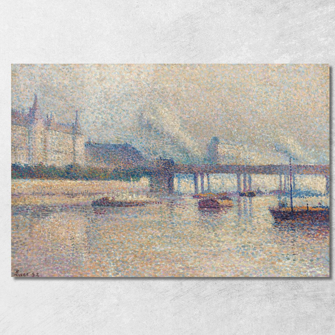 Le Rive Della Senna A Parigi Maximilien Luce mlc108 quadro stampato su tela Le Rive Della Senna A Parigi Maximilien Luce mlc108 quadro stampato su tela