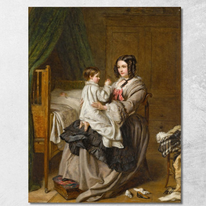 Preghiere Serali Prima Di Dormire William Powell Frith wpf3 quadro stampato su tela