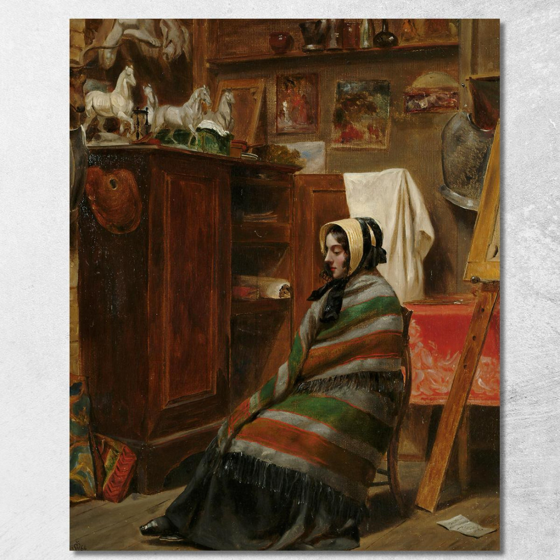 Modella In Uno Studio Disordinato William Powell Frith wpf13 quadro stampato su tela Modella In Uno Studio Disordinato William Powell Frith wpf13 quadro stampato su tela