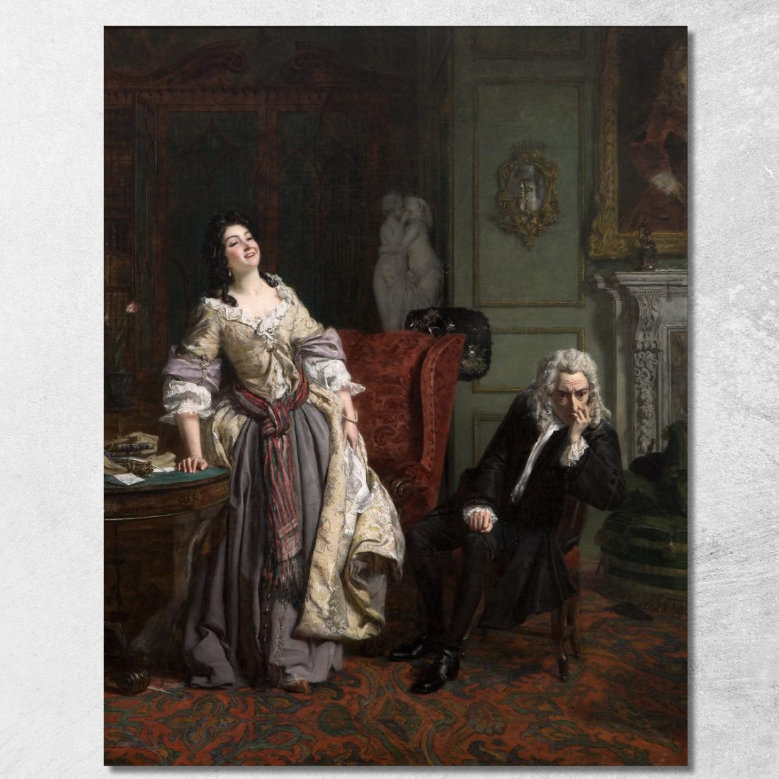 Pope Fa La Corte A Lady Mary Wortley Montagu William Powell Frith wpf14 quadro stampato su tela Pope Fa La Corte A Lady Mary Wortley Montagu William Powell Frith wpf14 quadro stampato su tela