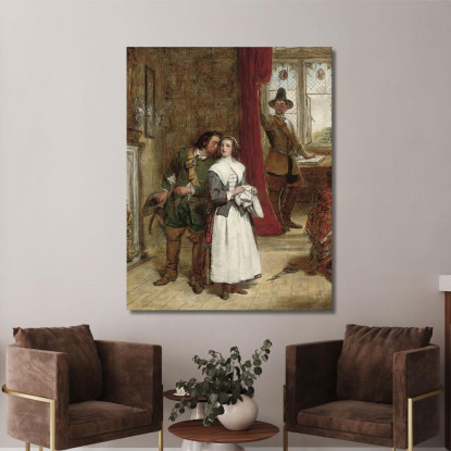 La Figlia Del Puritano William Powell Frith wpf22 quadro stampato su tela