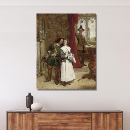 La Figlia Del Puritano William Powell Frith wpf22 quadro stampato su tela