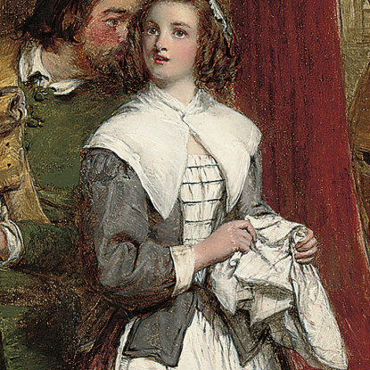 La Figlia Del Puritano William Powell Frith wpf22 quadro stampato su tela