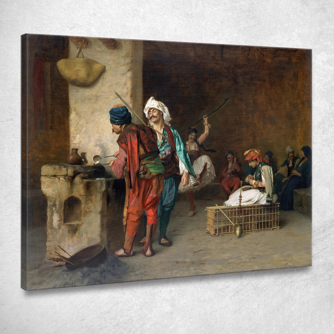 Cafe House Cairo Casting Bullets Jean-Léon Gérôme jlg31 quadro stampato su tela Cafe House Cairo Casting Bullets Jean-Léon Gérôme jlg31 quadro stampato su tela
