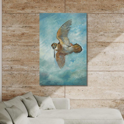 Beccaccia Sorpresa Da Una Bufera Archibald Thorburn ath35 quadro stampato su tela