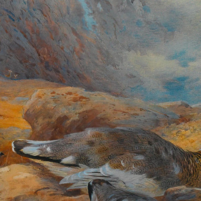 Pericolo Dall'Alto: Pernici Bianche Archibald Thorburn ath40 quadro stampato su tela