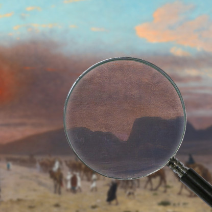 Carovana Nel Deserto Jean-Léon Gérôme jlg34 quadro stampato su tela