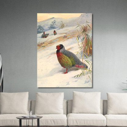 Pernice Sanguigna Di Kuser Archibald Thorburn ath60 quadro stampato su tela