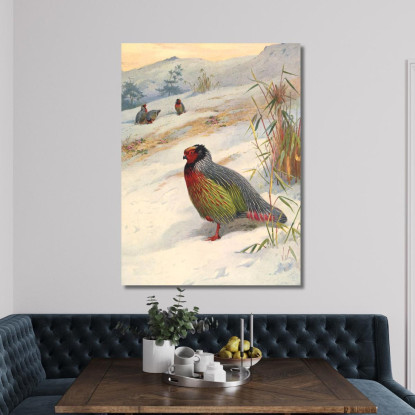 Pernice Sanguigna Di Kuser Archibald Thorburn ath60 quadro stampato su tela