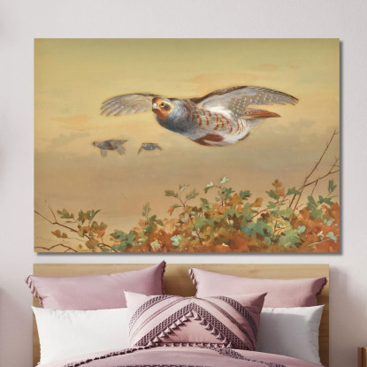 Pernice In Volo Archibald Thorburn ath74 quadro stampato su tela