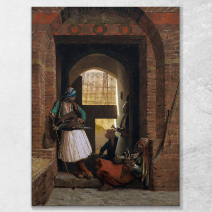 Corpo Di Guardia Degli Arnauti Al Cairo Jean-Léon Gérôme jlg39 quadro stampato su tela