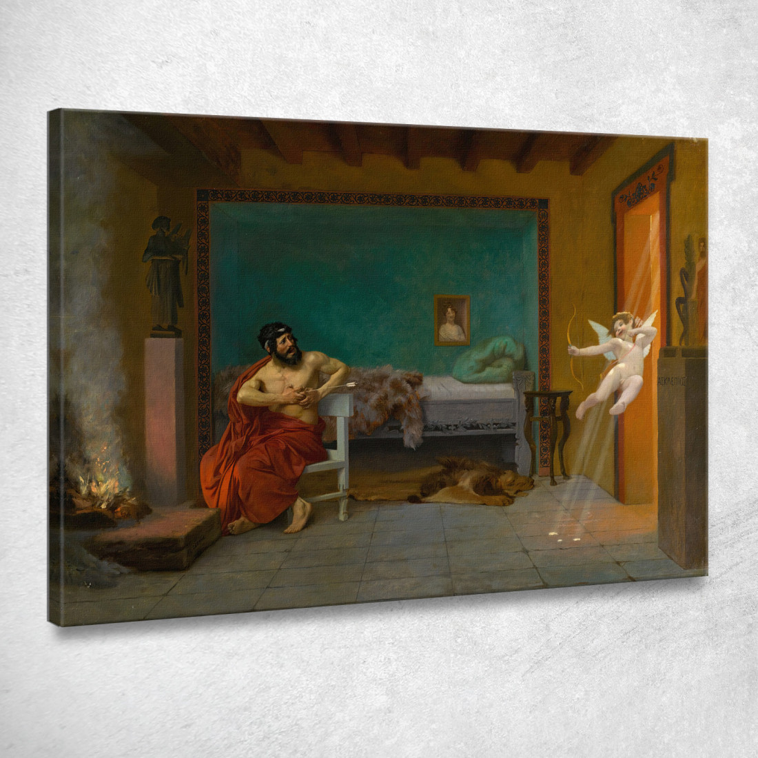 Cupido Corre Fuori Dalla Porta Jean-Léon Gérôme jlg41 quadro stampato su tela Cupido Corre Fuori Dalla Porta Jean-Léon Gérôme jlg41 quadro stampato su tela