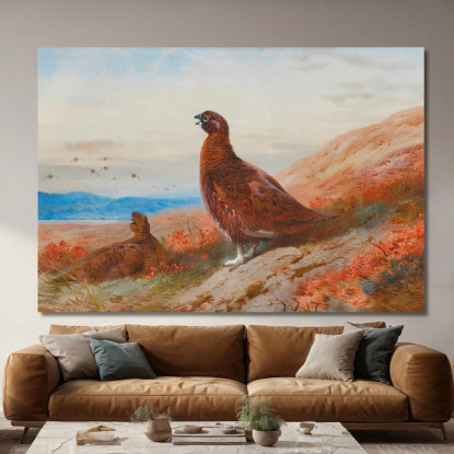 La Sfida Archibald Thorburn ath100 quadro stampato su tela