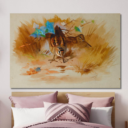 Beccaccia In Una Conca Sabbiosa Archibald Thorburn ath113 quadro stampato su tela