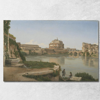 Una Vista Attraverso Tre Archi Del Terzo Piano Del Colosseo Christoffer Wilhelm Eckersberg cwe8 quadro stampato su tela