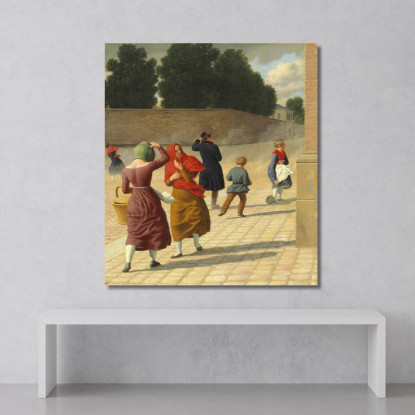 Una Tempesta Christoffer Wilhelm Eckersberg cwe24 quadro stampato su tela