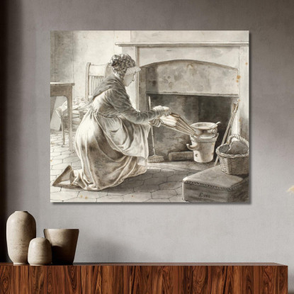 Si Prepara Il Cibo. L'Ospite Di Eckersberg A Parigi Christoffer Wilhelm Eckersberg cwe27 quadro stampato su tela