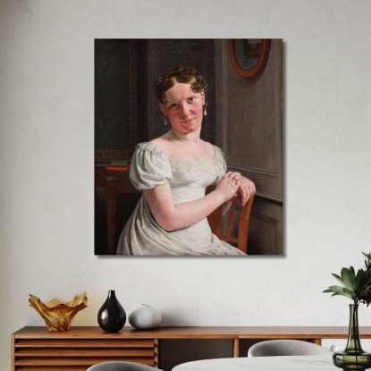 Julie Eckersberg Nata Juel Seconda Moglie Dell'Artista Christoffer Wilhelm Eckersberg cwe30 quadro stampato su tela