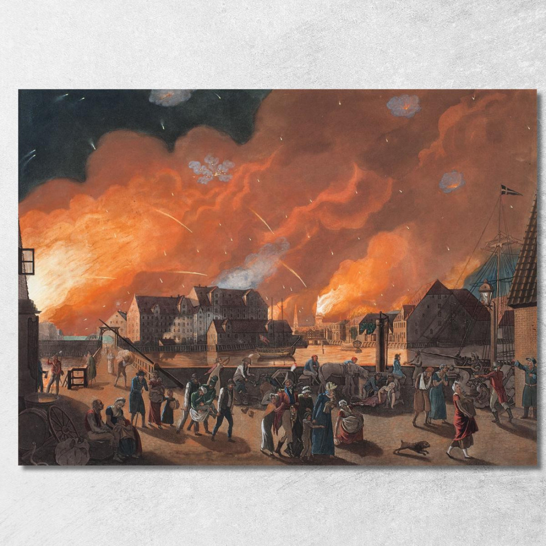 Copenaghen Nella Notte Tra Il 4 E Il 5 Settembre Christoffer Wilhelm Eckersberg cwe32 quadro stampato su tela Copenaghen Nella Notte Tra Il 4 E Il 5 Settembre Christoffer Wilhelm Eckersberg cwe32 quadro stampato su tela