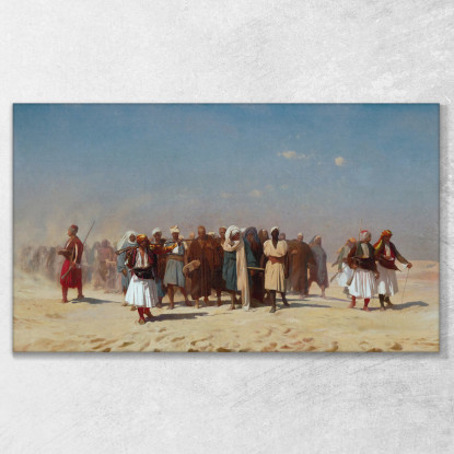 Reclute Egiziane Che Attraversano Il Deserto Jean-Léon Gérôme jlg48 quadro stampato su tela