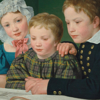 Ritratto Dei Figli Di C.F. Holm Christoffer Wilhelm Eckersberg cwe46 quadro stampato su tela