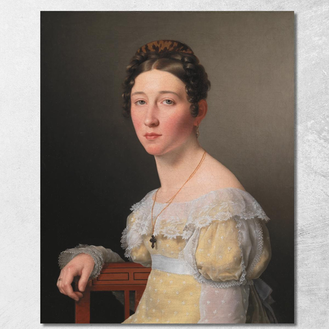 Ritratto Di Emilie Henriette Massmann Christoffer Wilhelm Eckersberg cwe47 quadro stampato su tela Ritratto Di Emilie Henriette Massmann Christoffer Wilhelm Eckersberg cwe47 quadro stampato su tela