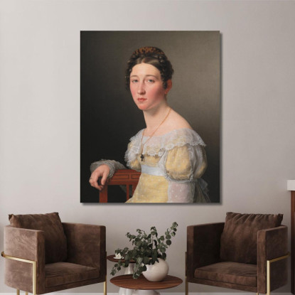 Ritratto Di Emilie Henriette Massmann Christoffer Wilhelm Eckersberg cwe47 quadro stampato su tela