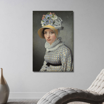 Ritratto Della Modella Maddalena O Anna Maria Uhden Christoffer Wilhelm Eckersberg cwe50 quadro stampato su tela