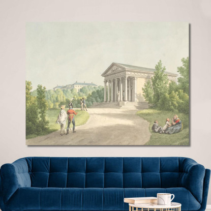 Veduta Del Giardino Di Frederiksberg Christoffer Wilhelm Eckersberg cwe53 quadro stampato su tela